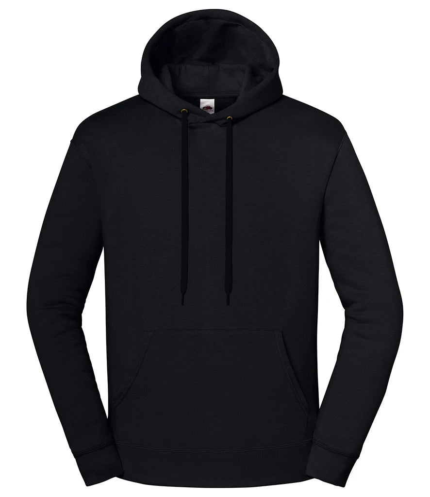 Fruit of the Loom Iconic Premium Hooded Sweatshirt — Black
