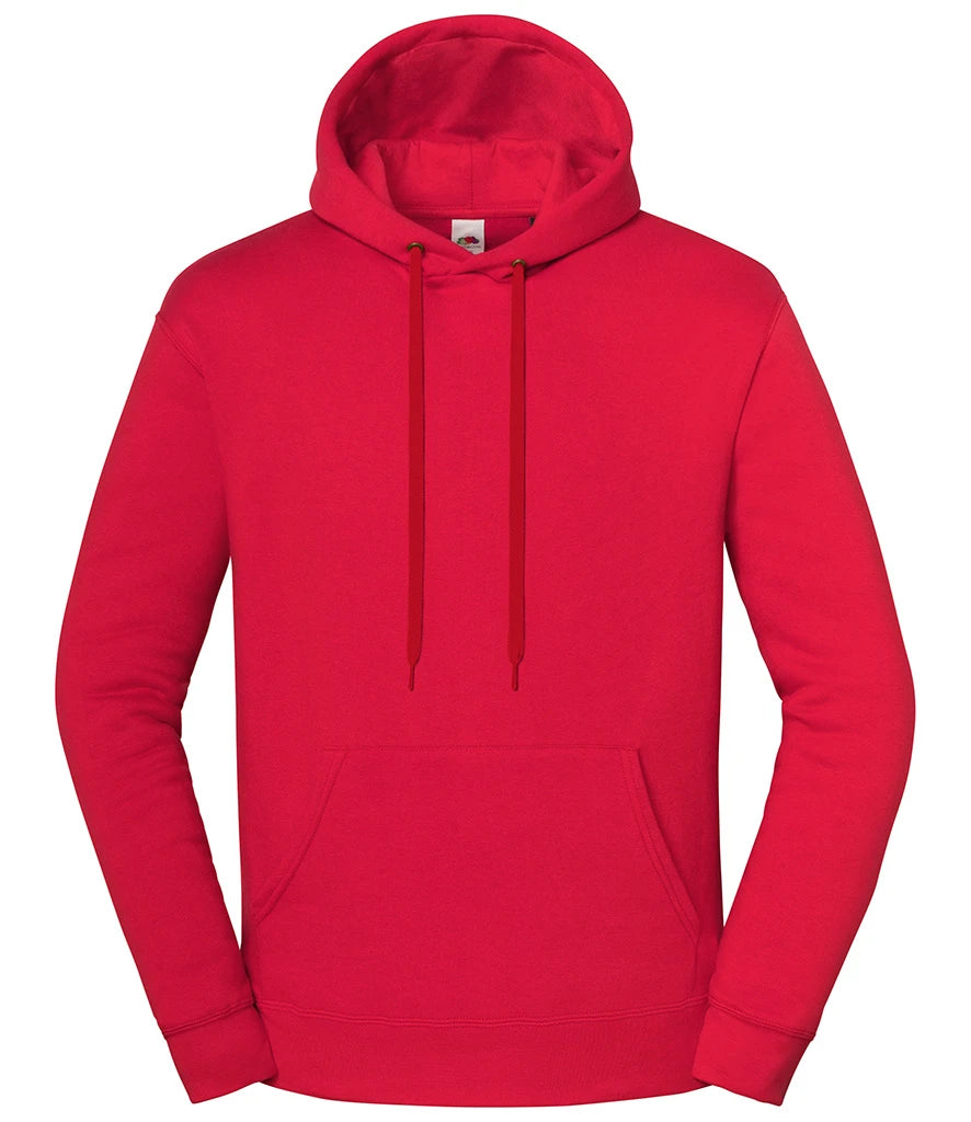 Fruit of the Loom Iconic Premium Hooded Sweatshirt — Red