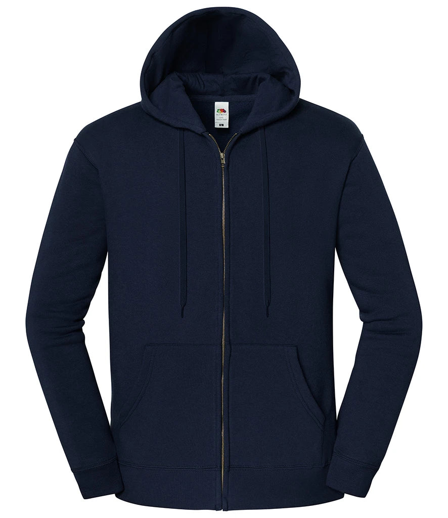Fruit of the Loom Iconic Premium Hooded Sweat Jacket — Deep Navy