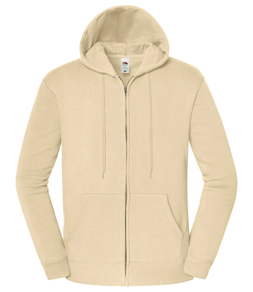 Fruit of the Loom Iconic Premium Hooded Sweat Jacket — Desert Sand