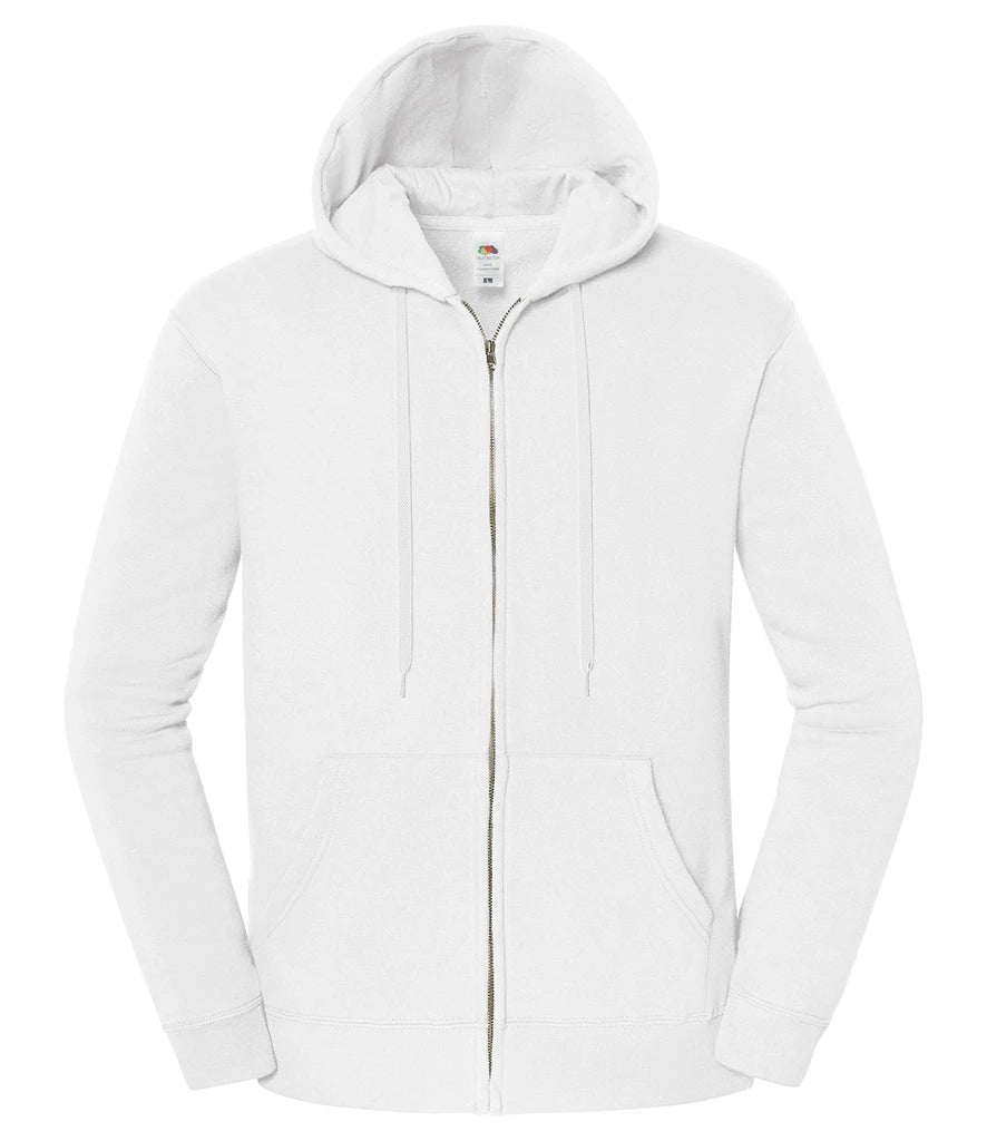 Fruit of the Loom Iconic Premium Hooded Sweat Jacket — White