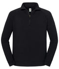 Fruit of the Loom Iconic Premium Zip Neck Sweatshirt — Black