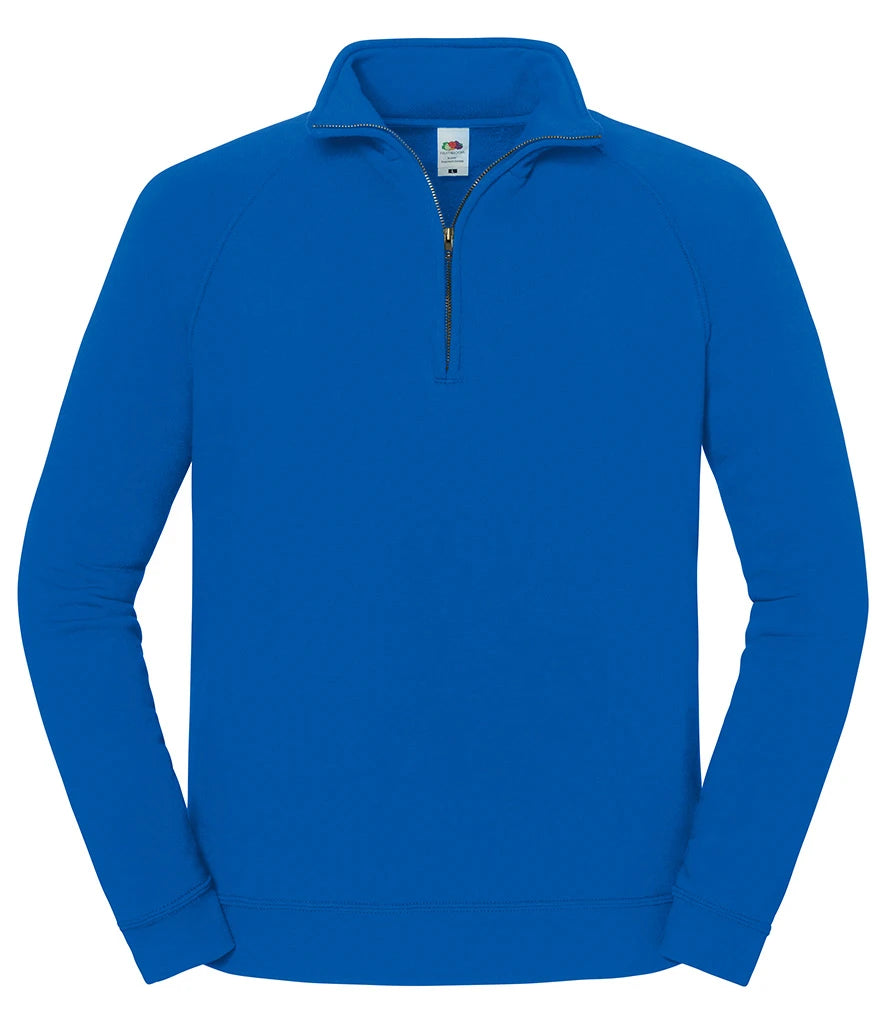 Fruit of the Loom Iconic Premium Zip Neck Sweatshirt — Royal Blue