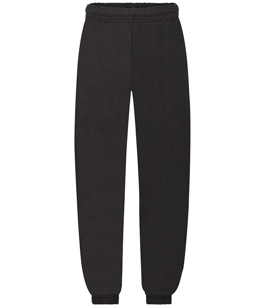 Fruit of the Loom Kids Elasticated Hem Jog Pants — Black