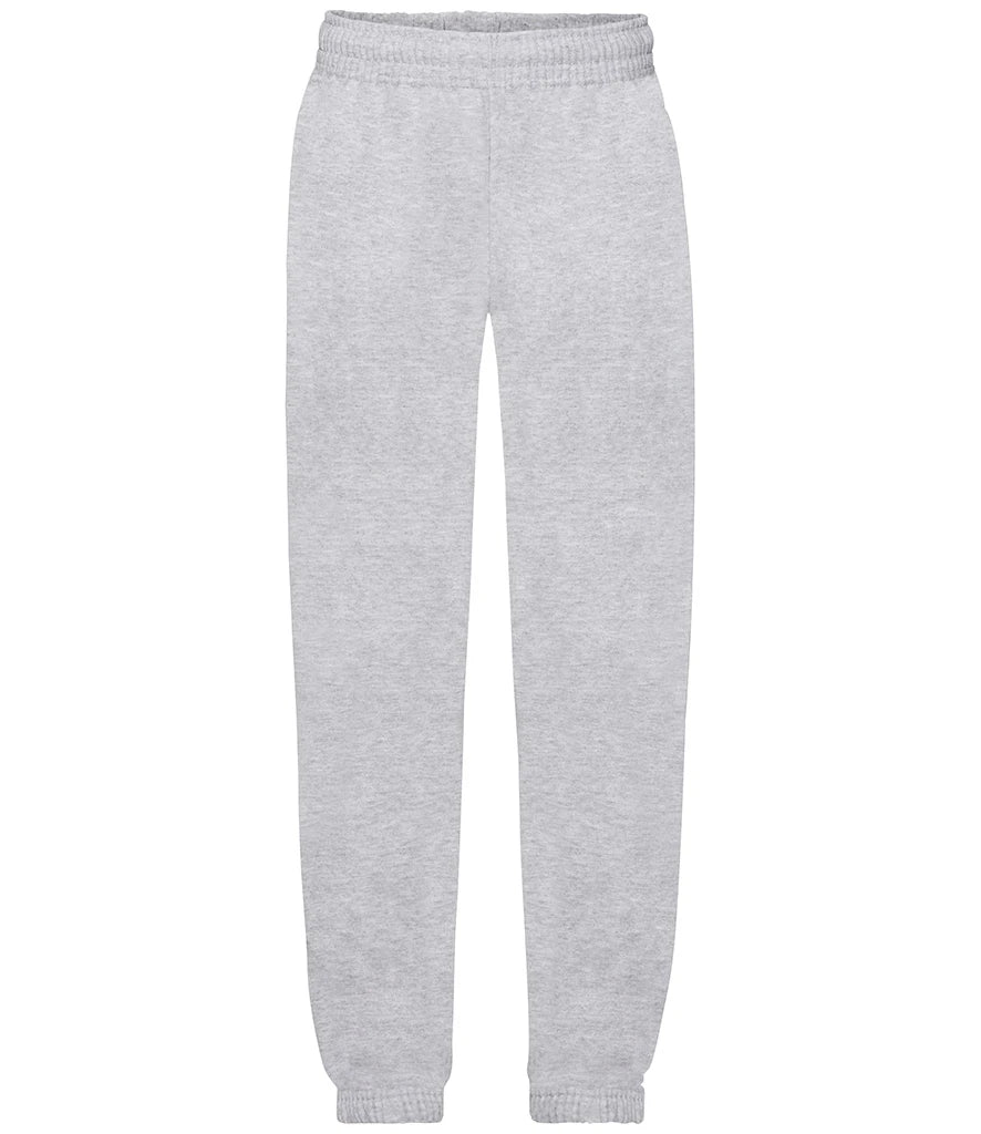 Fruit of the Loom Kids Elasticated Hem Jog Pants — Heather Grey