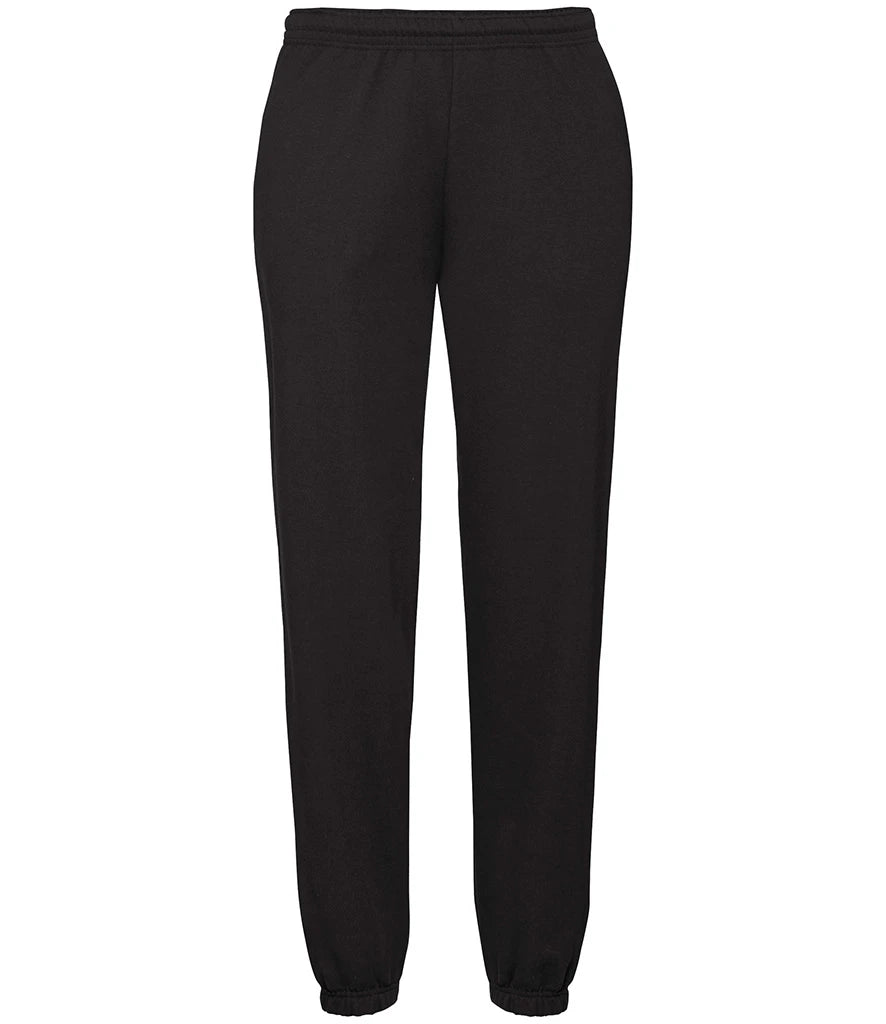 Fruit of the Loom Classic Elasticated Hem Jog Pants — Black