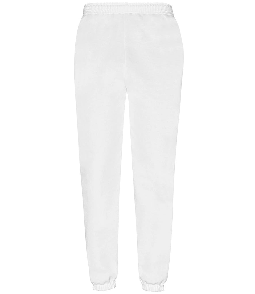 Fruit of the Loom Classic Elasticated Hem Jog Pants — White