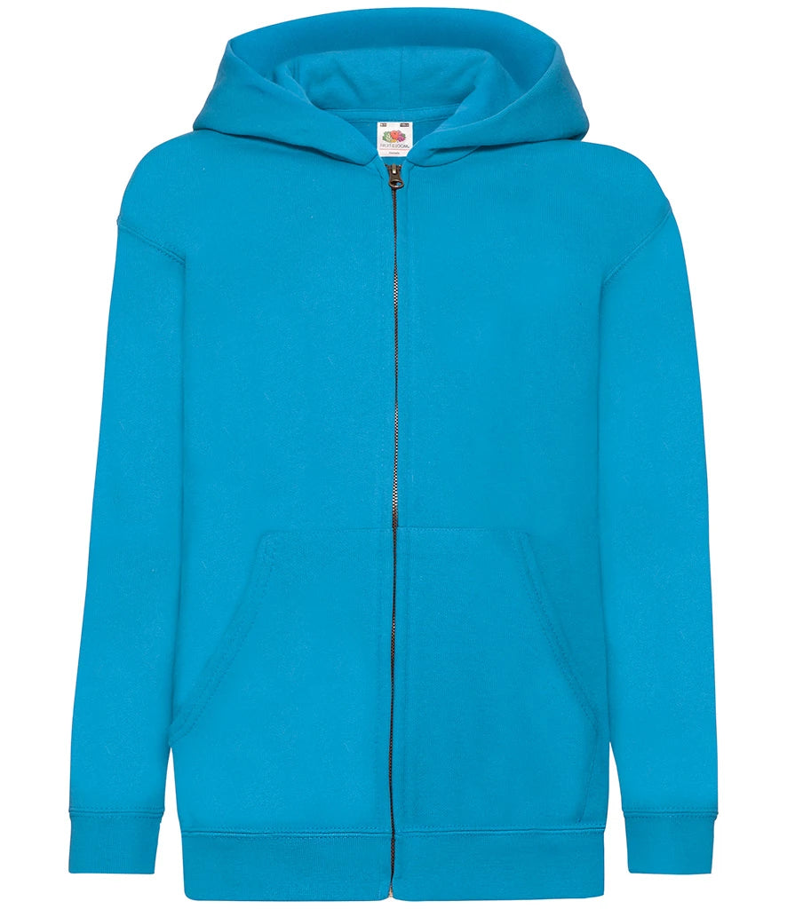 Fruit of the Loom Kids Classic Zip Hooded Sweatshirt — Azure