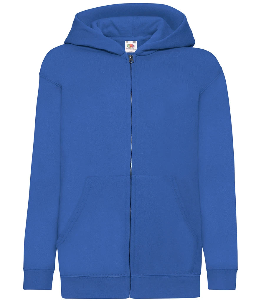 Fruit of the Loom Kids Classic Zip Hooded Sweatshirt — Royal Blue