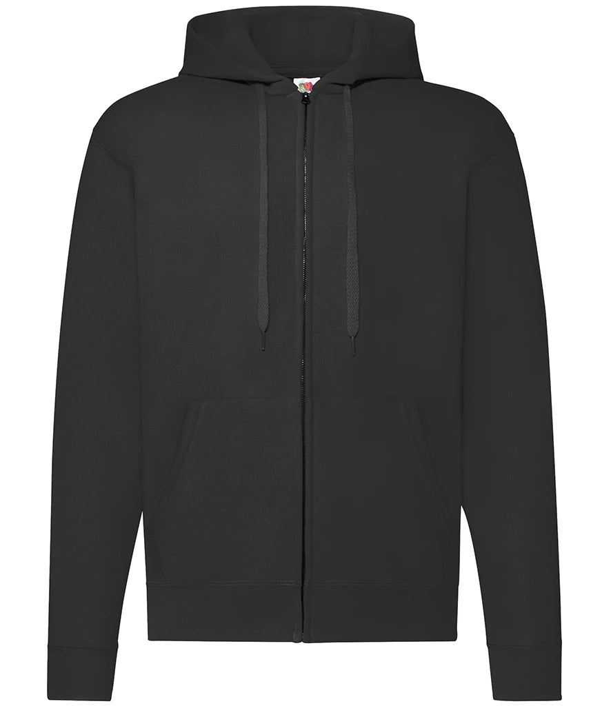 Fruit of the Loom Classic Zip Hooded Sweatshirt — Black