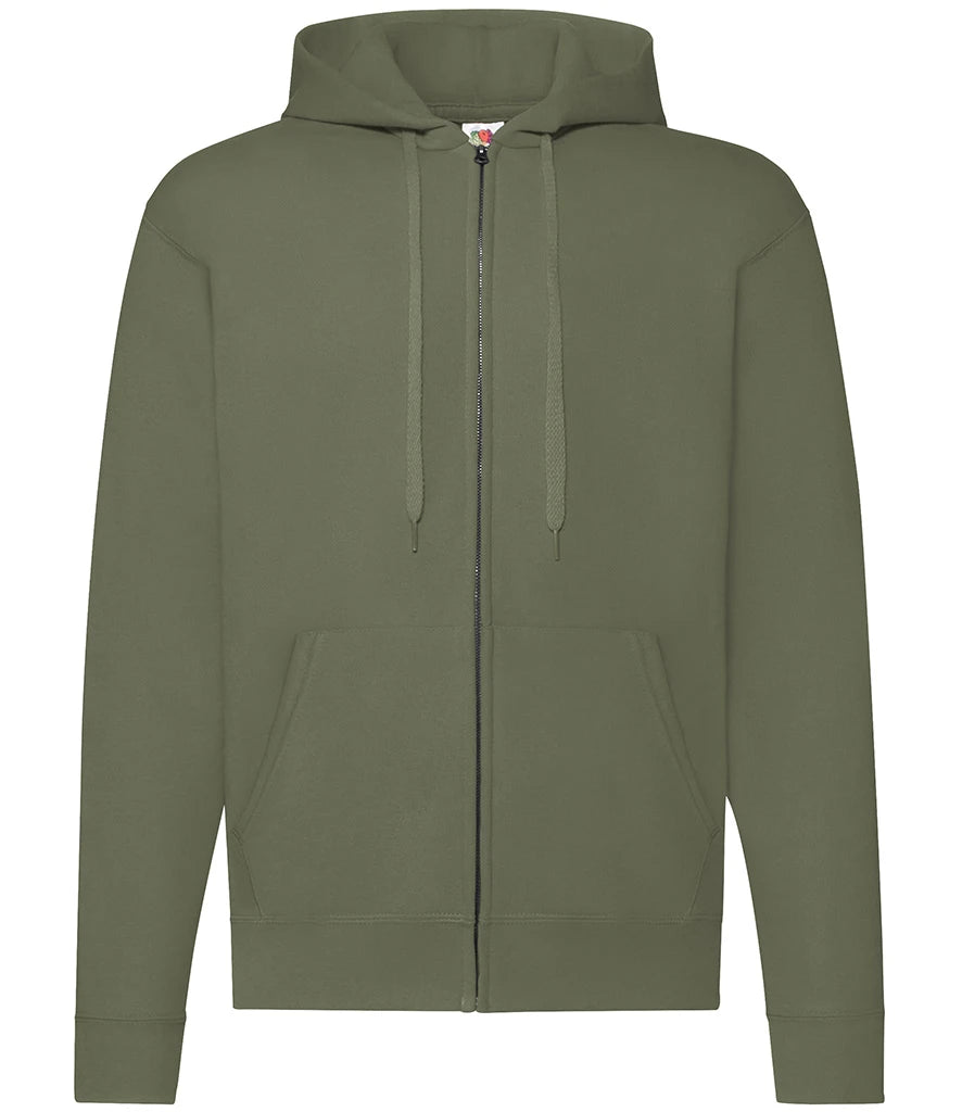 Fruit of the Loom Classic Zip Hooded Sweatshirt — Classic Olive