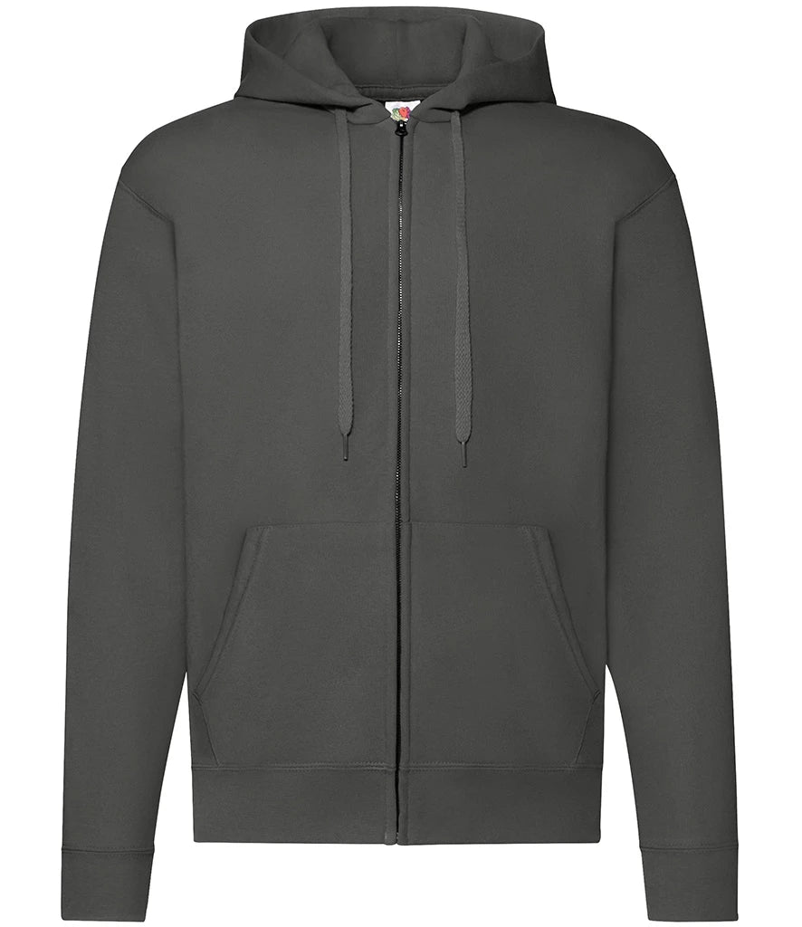 Fruit of the Loom Classic Zip Hooded Sweatshirt — Light Graphite
