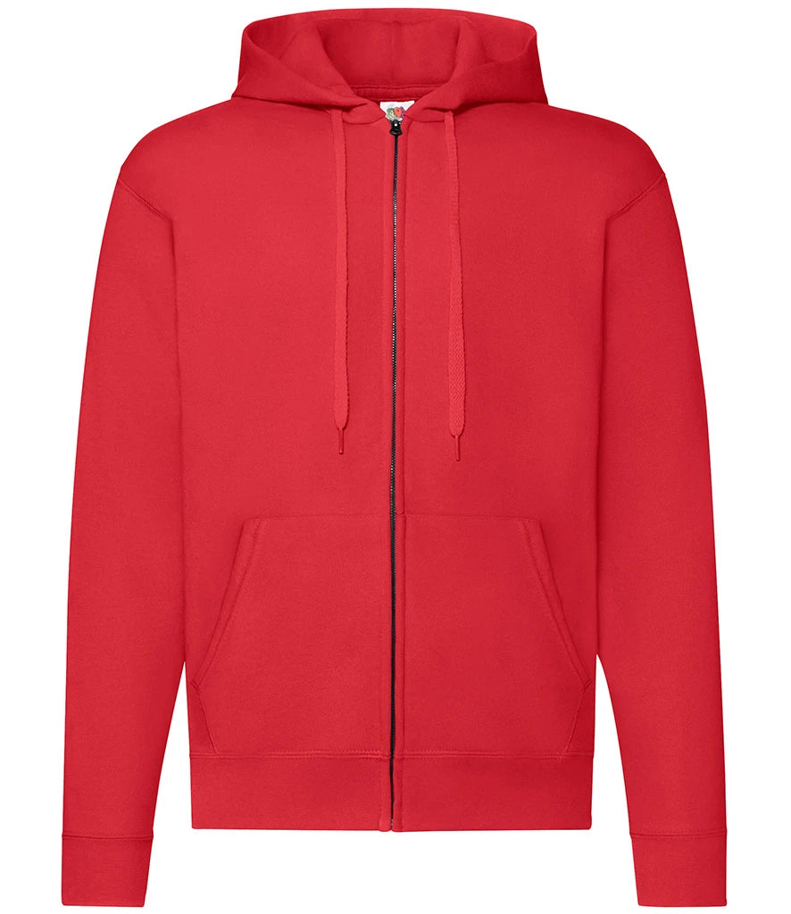 Fruit of the Loom Classic Zip Hooded Sweatshirt — Red