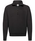 Fruit of the Loom Classic Zip Neck Sweatshirt — Black