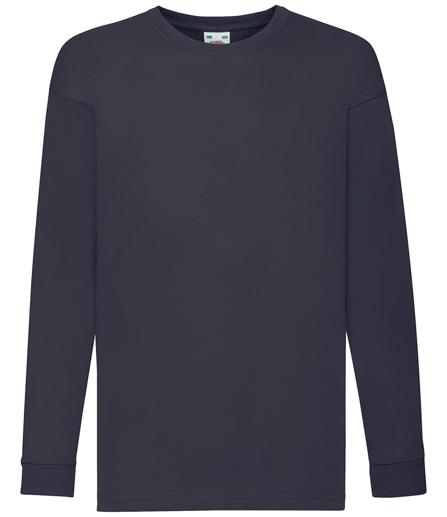 Fruit of the Loom Kids Long Sleeve Value T-Shirt — Deep Navy