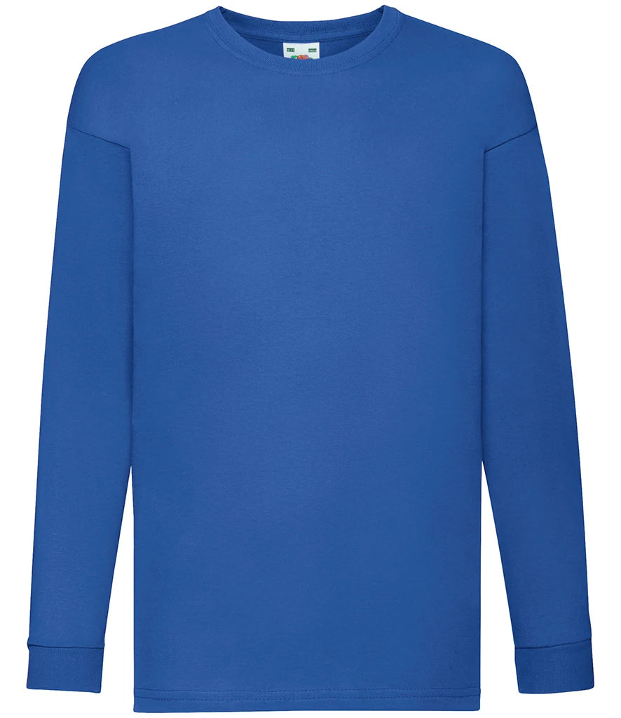 Fruit of the Loom Kids Long Sleeve Value T-Shirt — Royal Blue