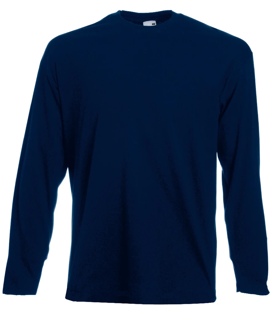 Fruit of the Loom Long Sleeve Value T-Shirt — Deep Navy