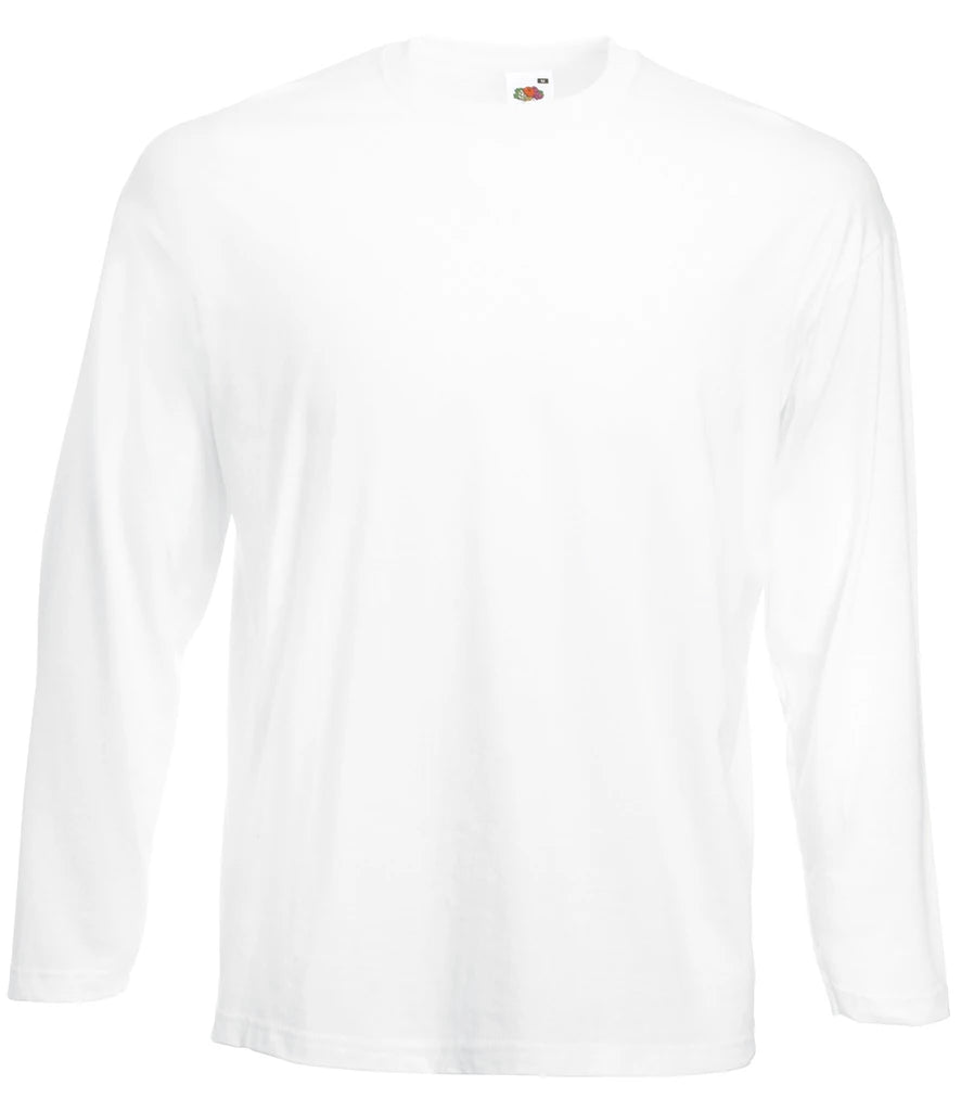 Fruit of the Loom Long Sleeve Value T-Shirt — White