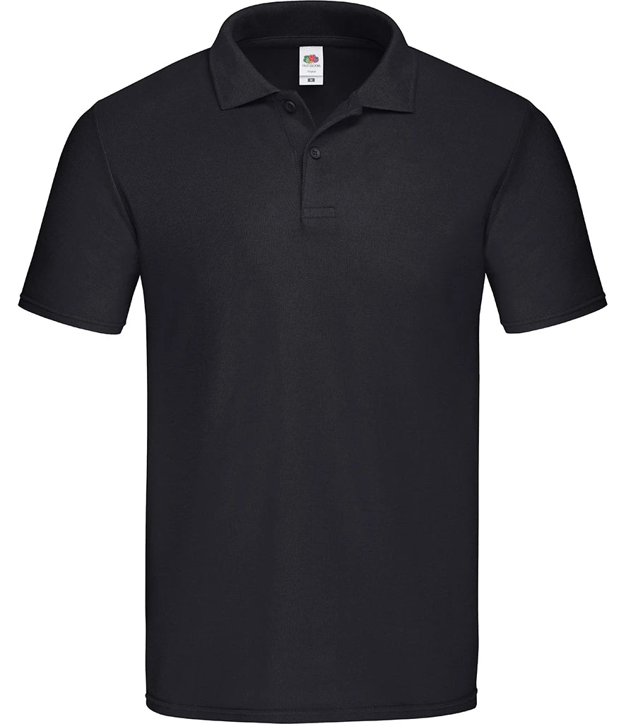 Fruit of the Loom Original Piqué Polo Shirt — Black