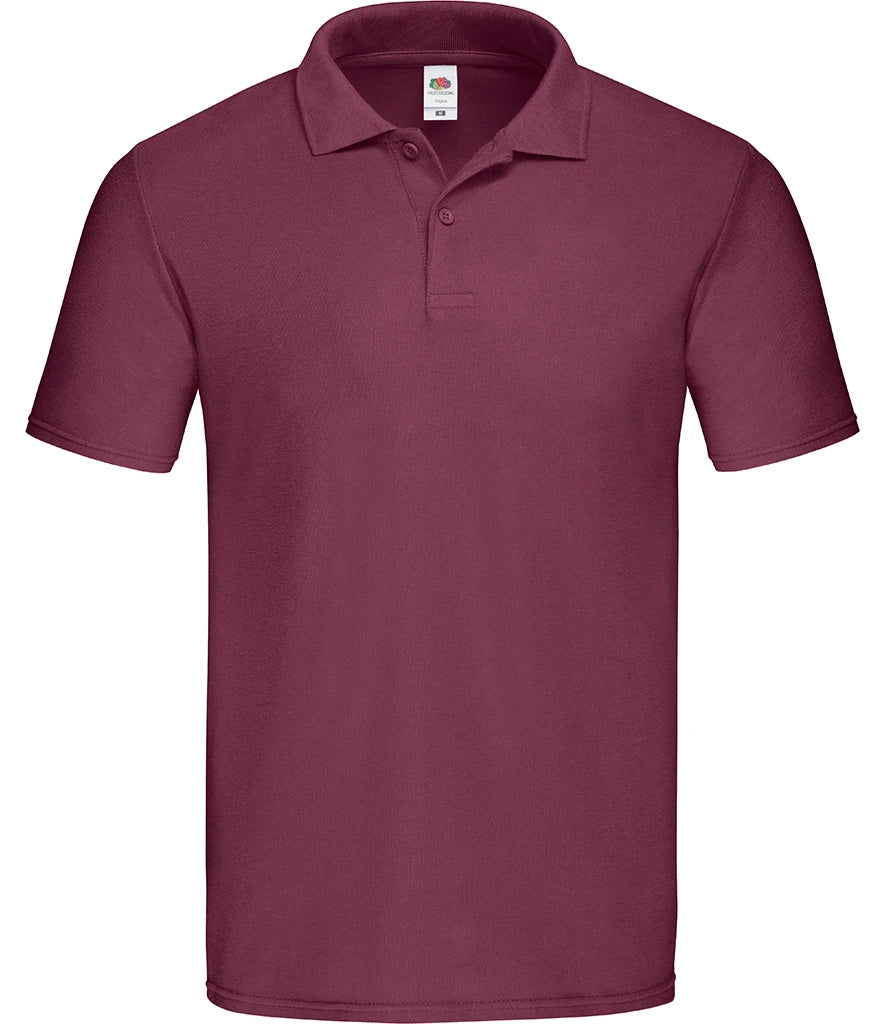 Fruit of the Loom Original Piqué Polo Shirt — Burgundy