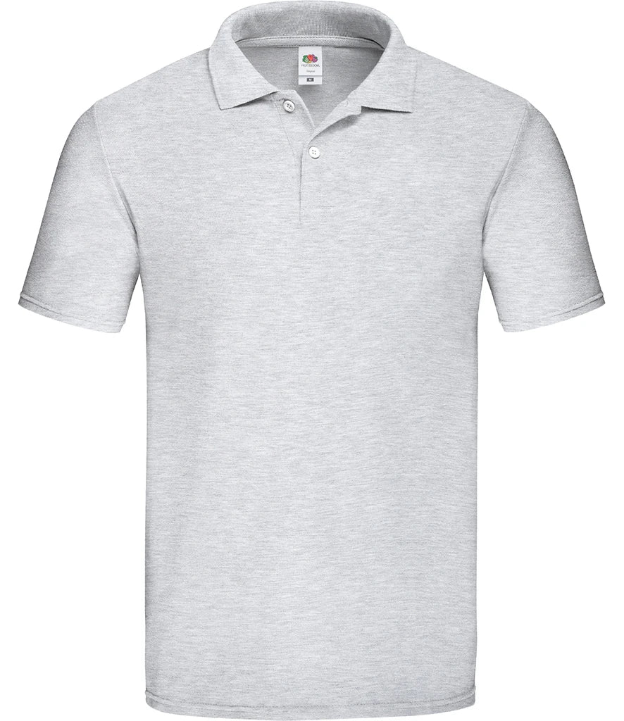 Fruit of the Loom Original Piqué Polo Shirt — Heather Grey