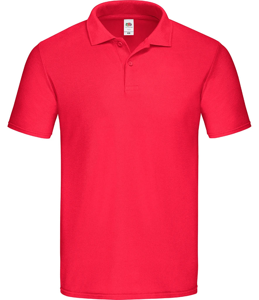 Fruit of the Loom Original Piqué Polo Shirt — Red