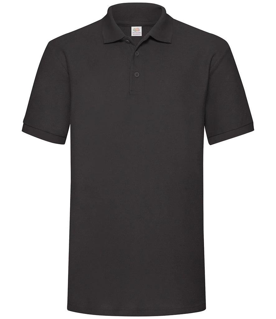 Fruit of the Loom Heavy Poly/Cotton Piqué Polo Shirt — Black