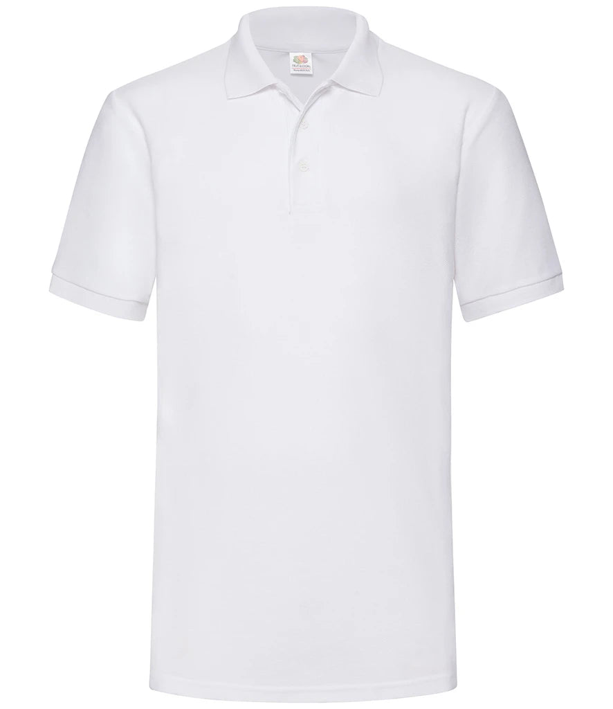 Fruit of the Loom Heavy Poly/Cotton Piqué Polo Shirt — White