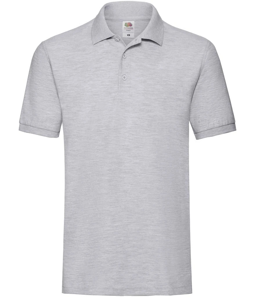 Fruit of the Loom Premium Cotton Piqué Polo Shirt — Athletic Heather