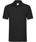 Fruit of the Loom Premium Cotton Piqué Polo Shirt — Black