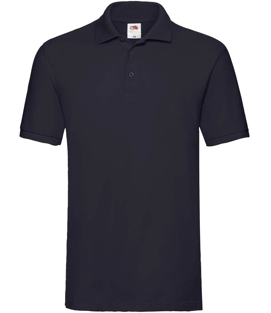 Fruit of the Loom Premium Cotton Piqué Polo Shirt — Deep Navy