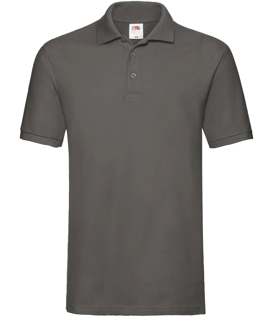 Fruit of the Loom Premium Cotton Piqué Polo Shirt — Light Graphite