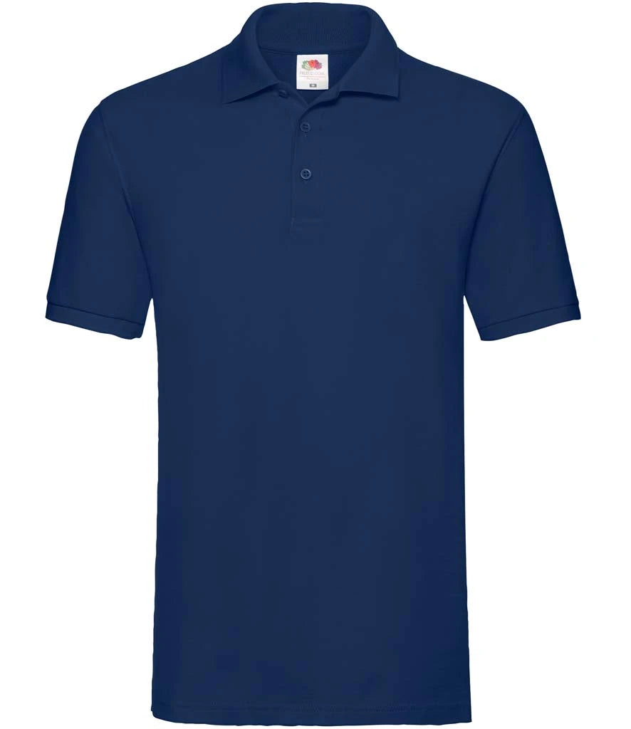 Fruit of the Loom Premium Cotton Piqué Polo Shirt — Navy