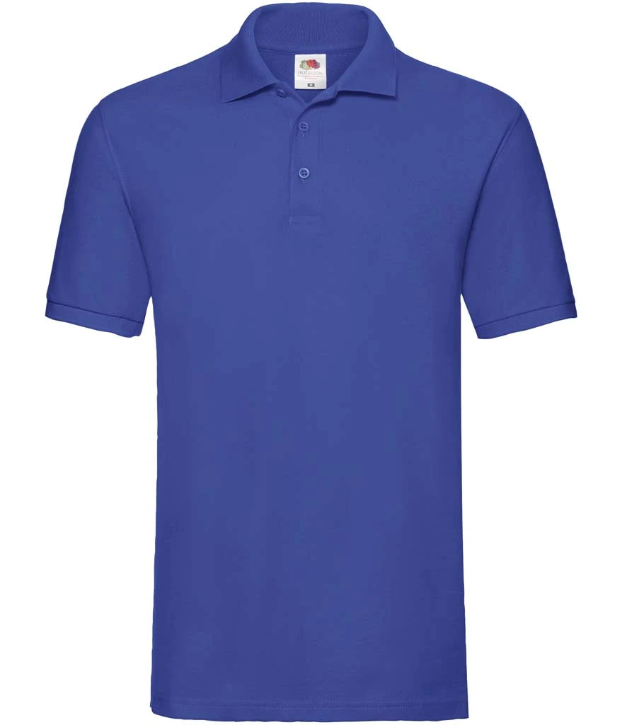 Fruit of the Loom Premium Cotton Piqué Polo Shirt — Royal Blue