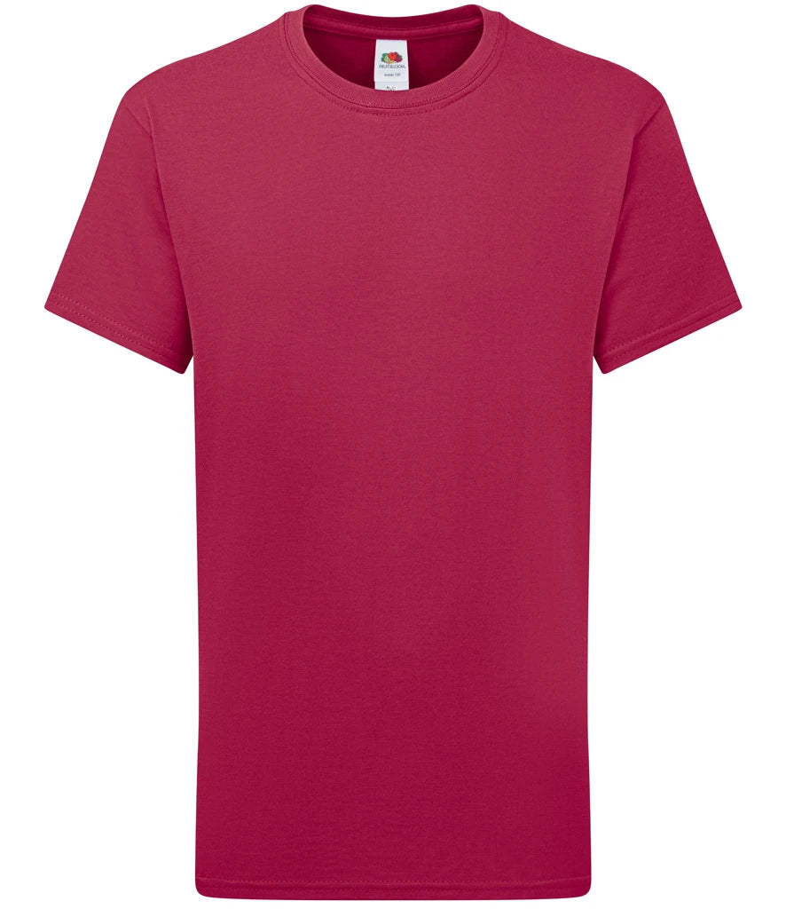 Fruit of the Loom Kids Iconic 195 T-Shirt — Cranberry