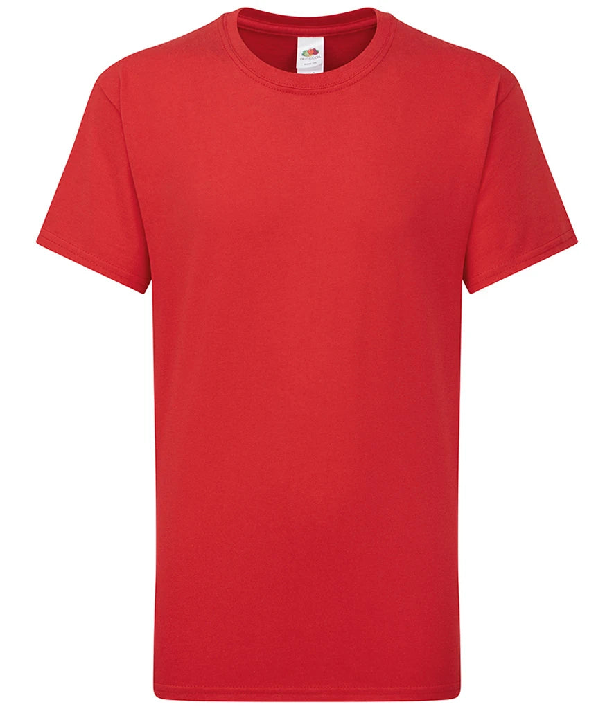 Fruit of the Loom Kids Iconic 195 T-Shirt — Red