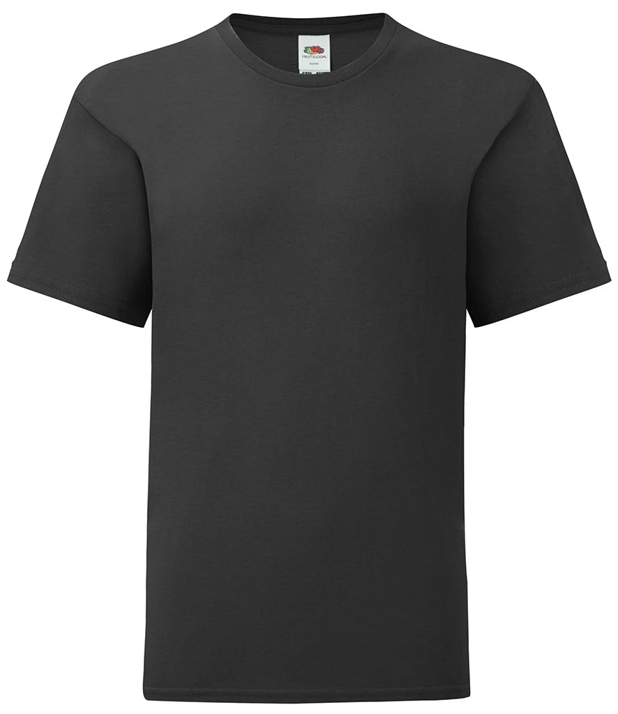 Fruit of the Loom Kids Iconic 150 T-Shirt — Black