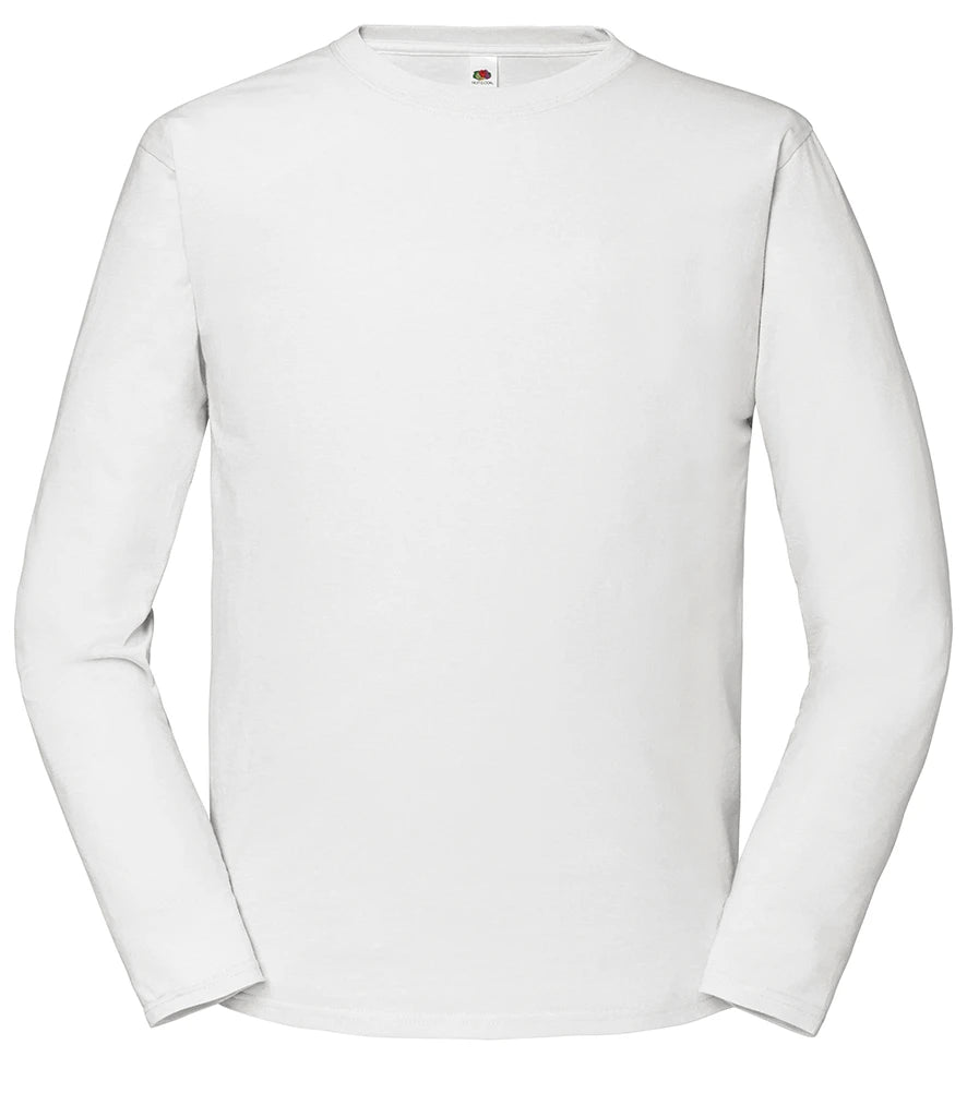 Fruit of the Loom Iconic 195 Long Sleeve T-Shirt — White