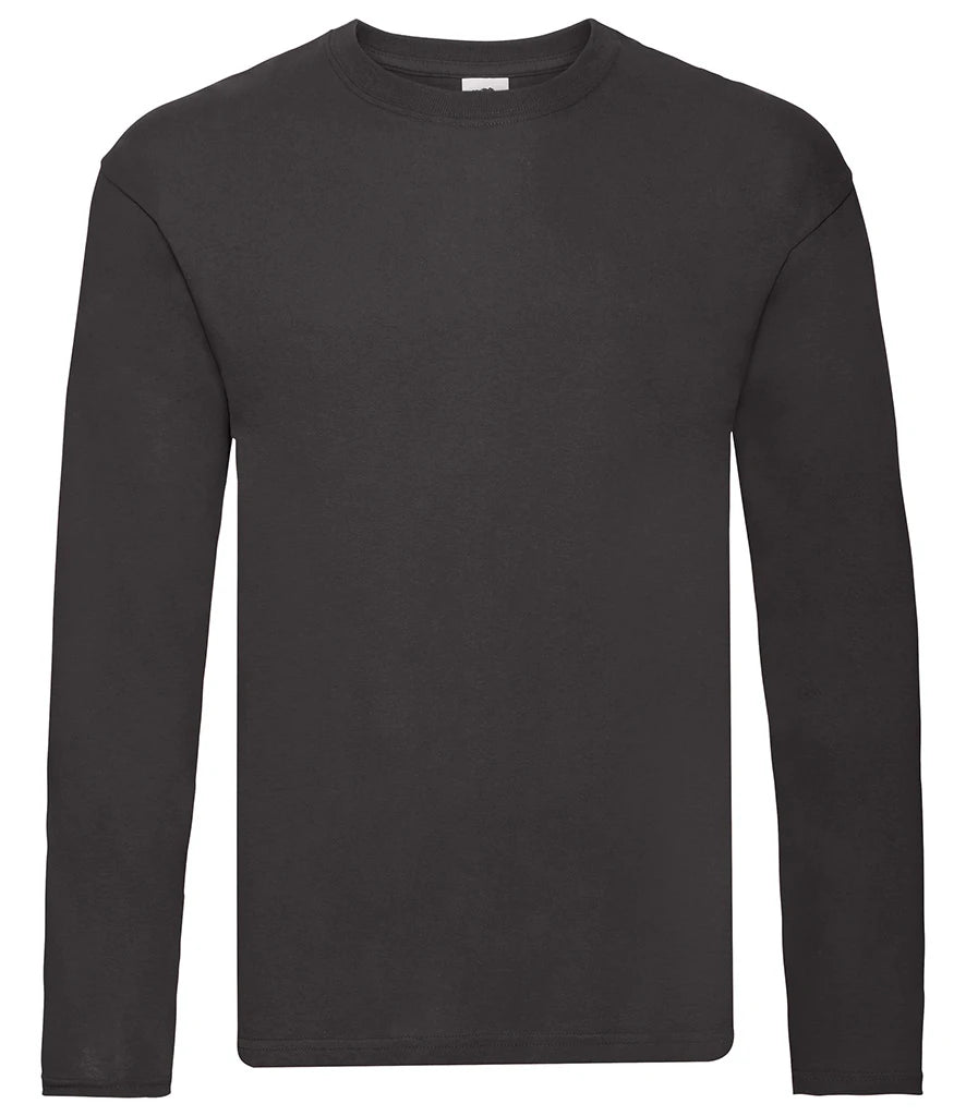 Fruit of the Loom Original Long Sleeve T-Shirt — Black