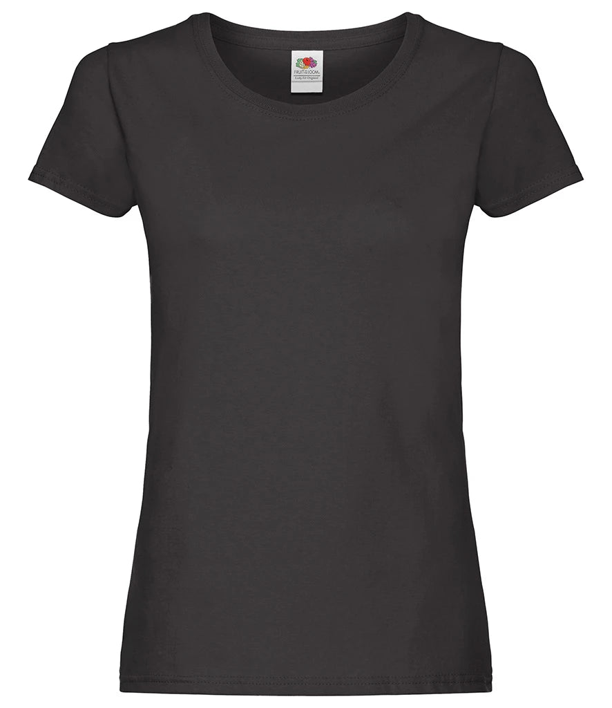 Fruit of the Loom Lady Fit Original T-Shirt — Black