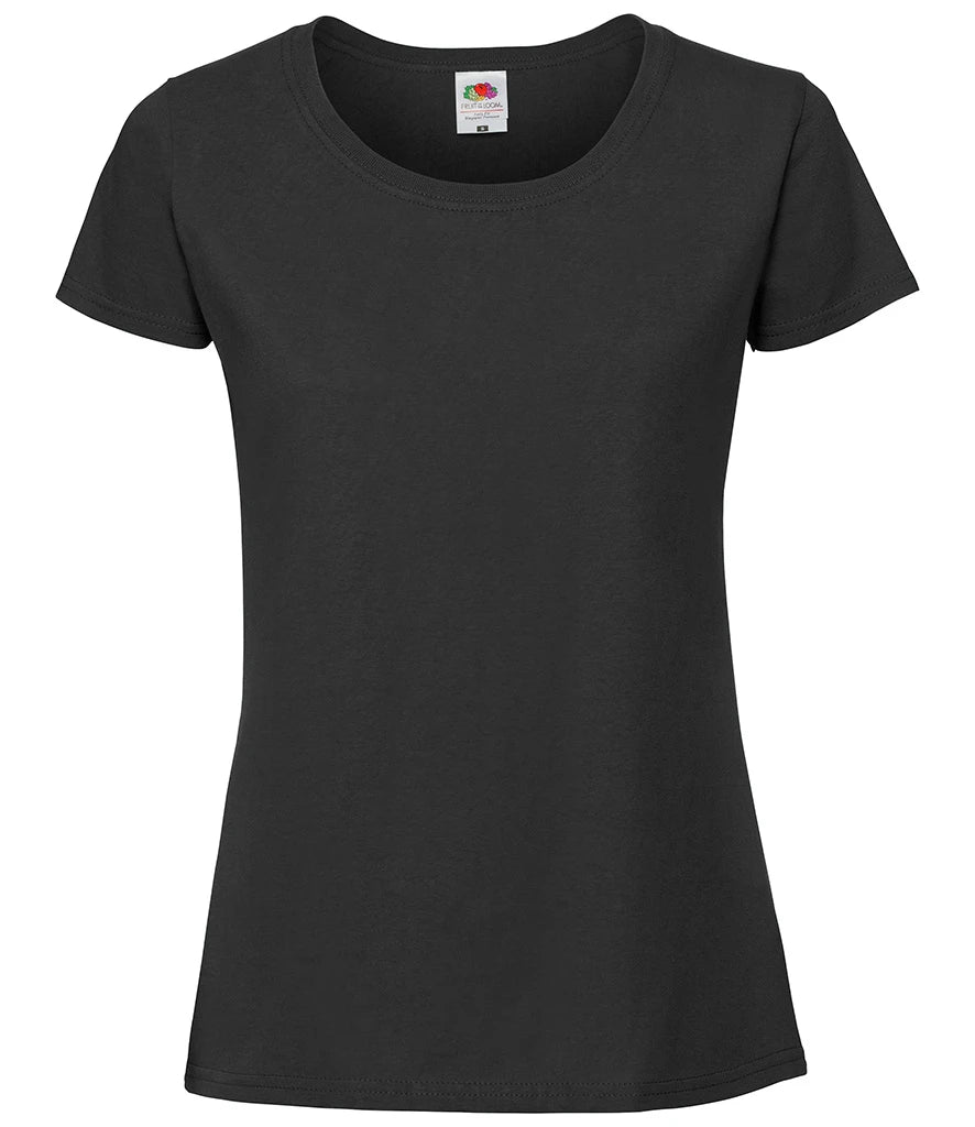 Fruit of the Loom Ladies Iconic 195 T-Shirt — Black
