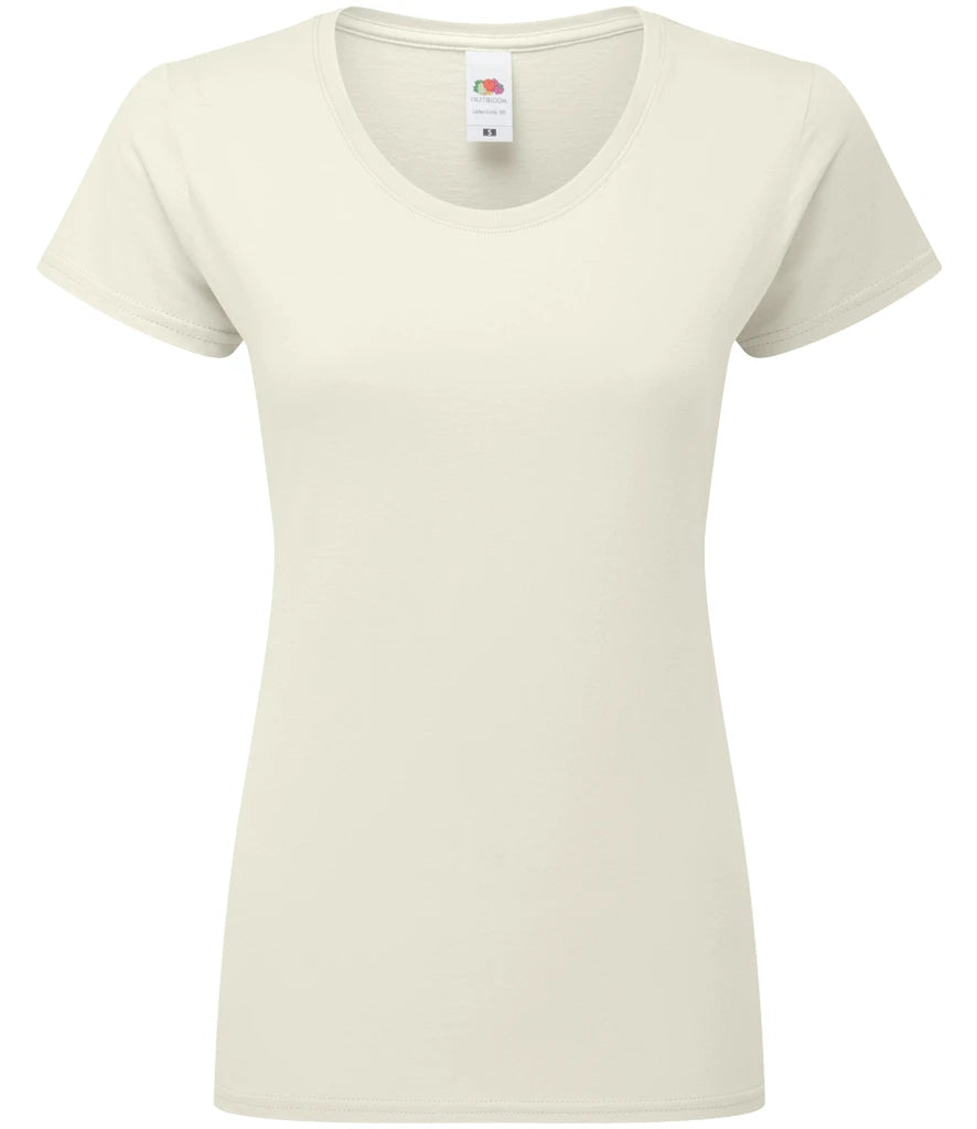 Fruit of the Loom Ladies Iconic 195 T-Shirt — Natural