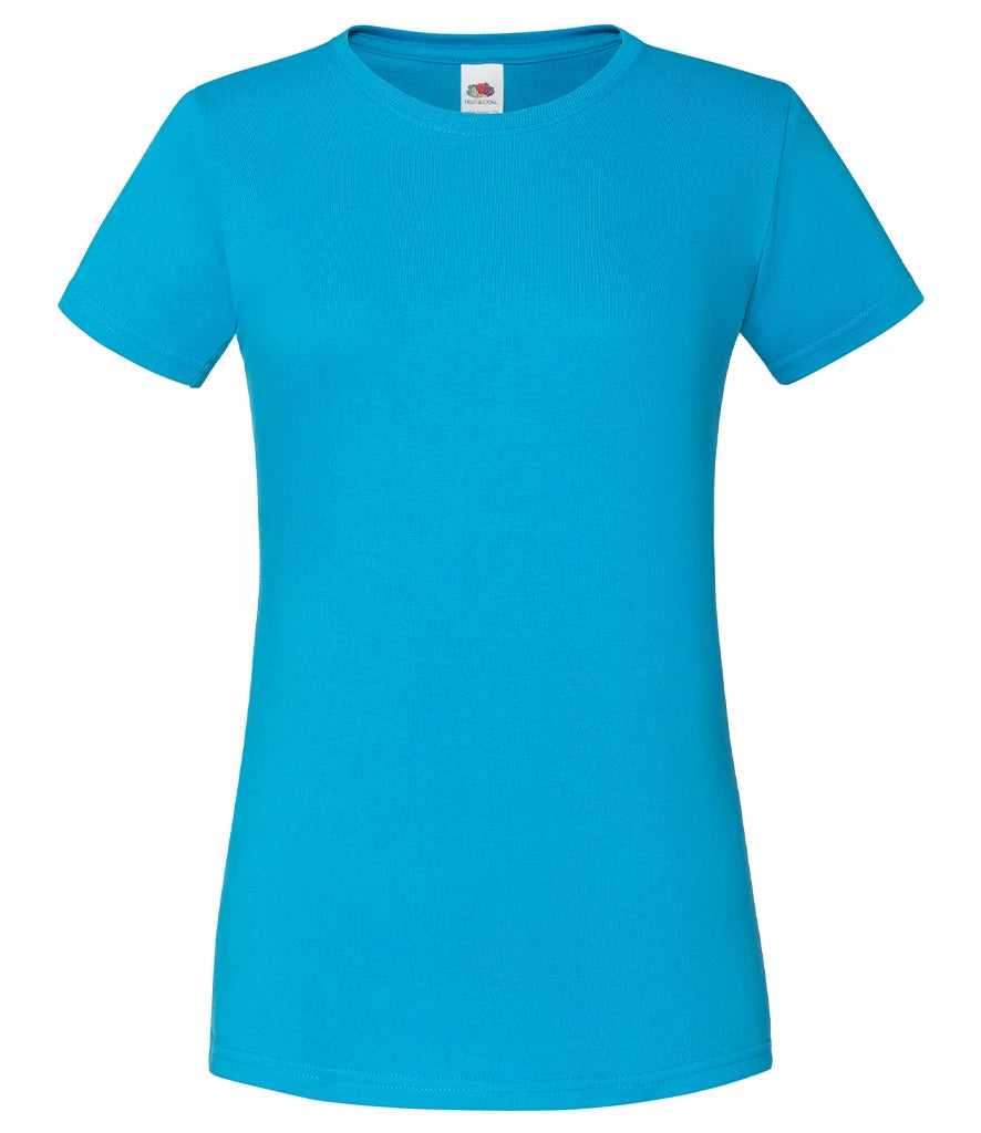 Fruit of the Loom Iconic 150 T-Shirt in Azure, front view