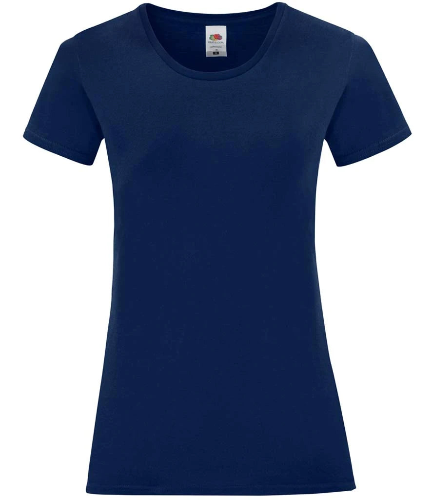 Fruit of the Loom Iconic 150 T-Shirt in Navy, front view