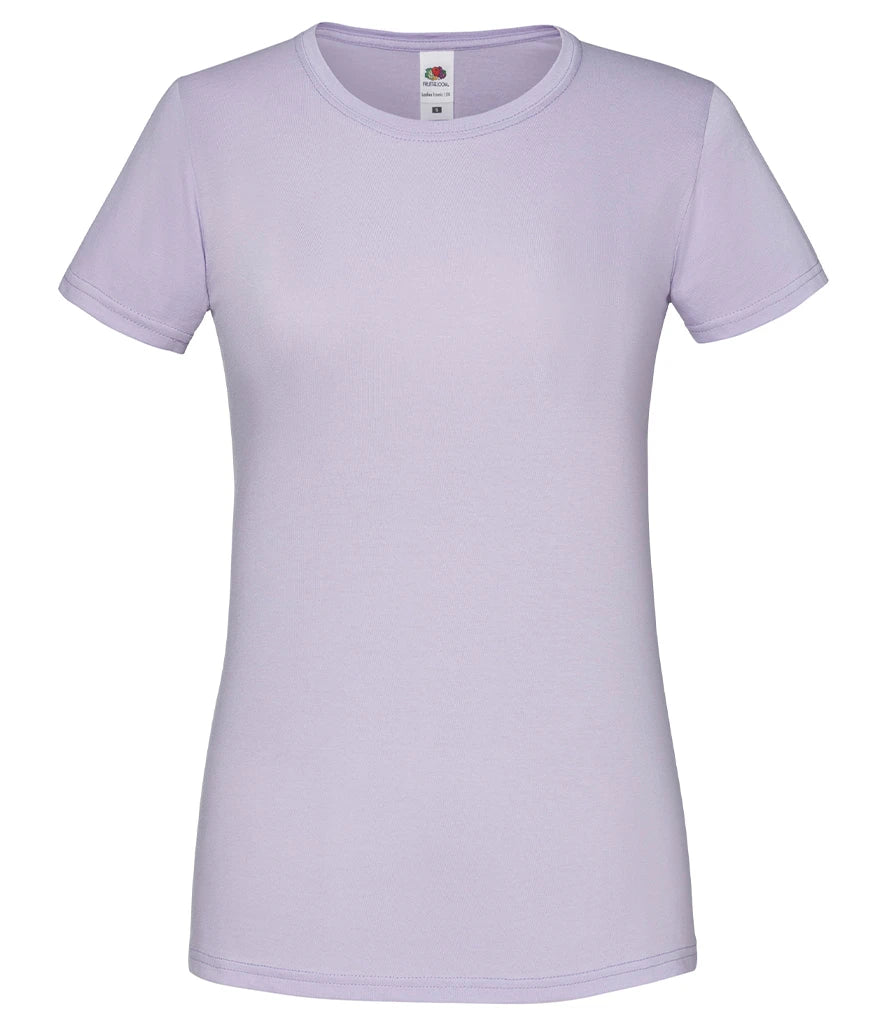 Fruit of the Loom Iconic 150 T-Shirt in Soft Lavender, front view