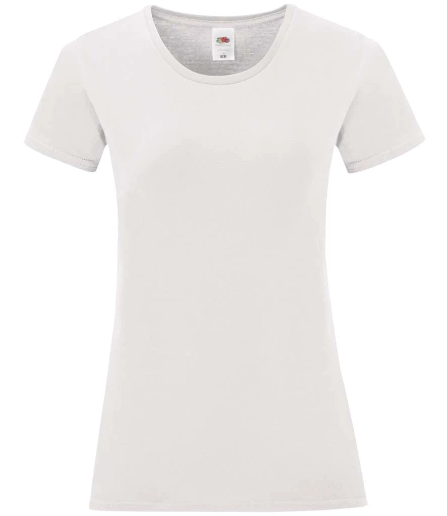 Fruit of the Loom Iconic 150 T-Shirt in White, front view