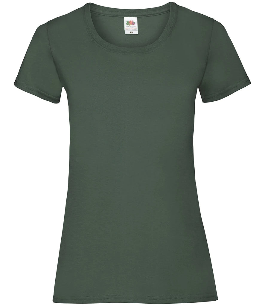Fruit of the Loom Lady Fit Value T-Shirt — Bottle Green