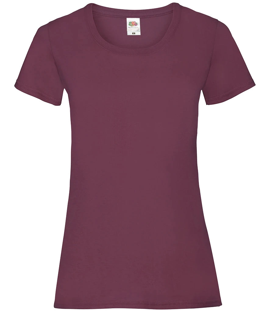 Fruit of the Loom Lady Fit Value T-Shirt — Burgundy
