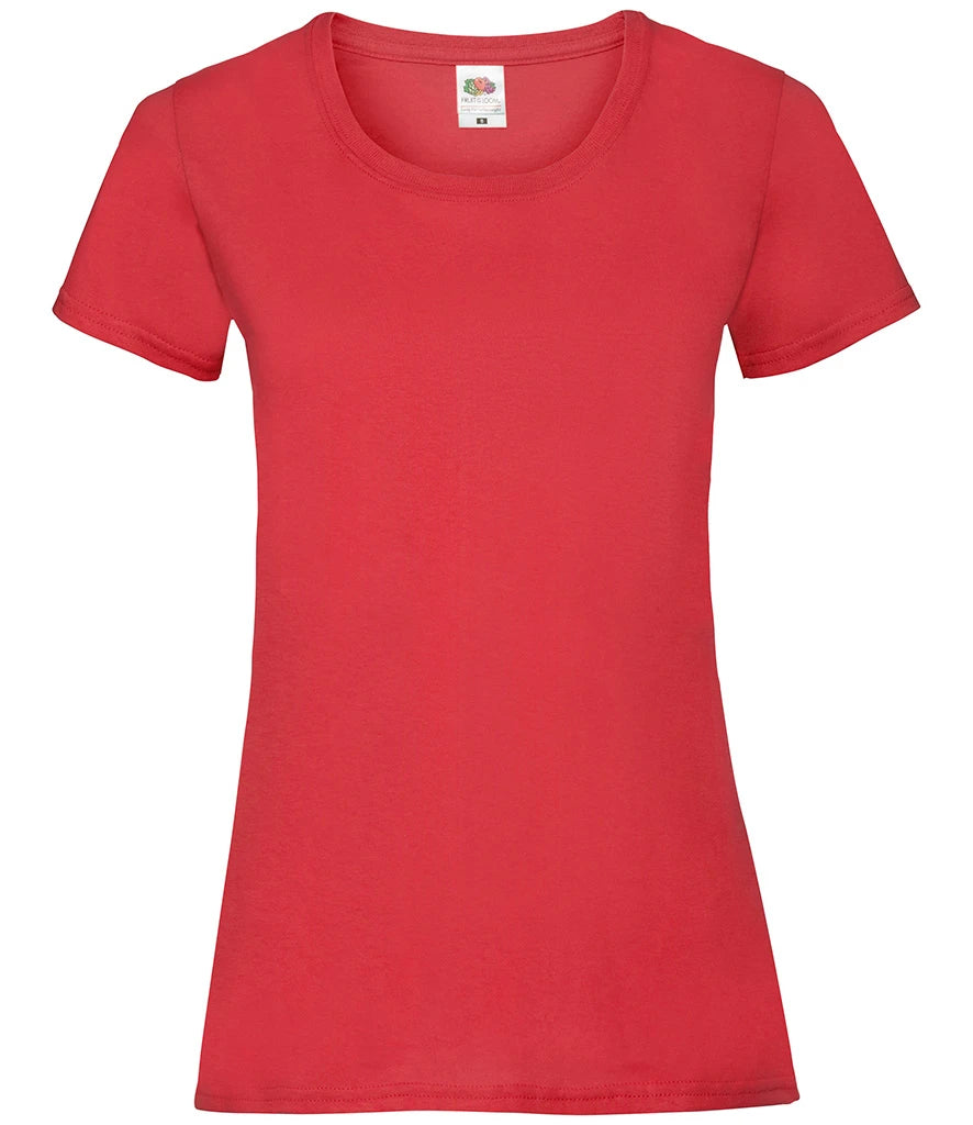 Fruit of the Loom Lady Fit Value T-Shirt — Red