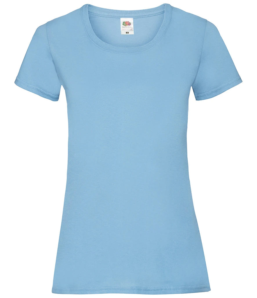 Fruit of the Loom Lady Fit Value T-Shirt — Sky Blue